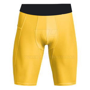 Nouvel Arrivage Short de Compression Style Urbain Taille Élastique Motif Uni Logo Personnalisé Respirant Spandex/Polyester Entraînement - Product Image 2