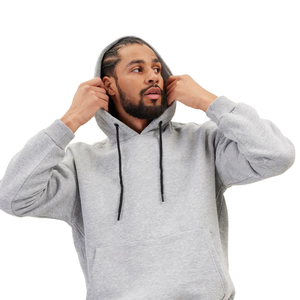 100% coton personnalisé brodé hommes XS taille lourd Streetwear sweats à capuche solide hiver pull à capuche polaire uni teint - Product Image 3