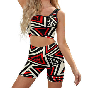 Conjunto de Yoga de 2 Piezas para Mujer, Transpirable, de Spandex/Poliéster, Ropa Deportiva con Logotipo Personalizado en la Parte Delantera, Servicio OEM, Personalizable - Product Image 1