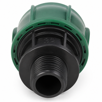 Adaptateur de compression mâle en PP Plantrising R1004 PN12.5 avec joint NBR pour tuyau HDPE de 20-110 mm