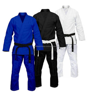100% algodón 450GSM Perl tejido Jiu Jitsu Kimono personalizado BJJ Gi punto naranja logotipo frontal artes marciales Judo Jiu Jitsu uniformes - Product Image 5
