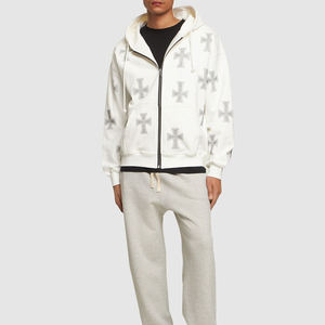 Streetwear vintage délavé à l'acide avec logo en strass personnalisé pull-over bouffant sweats à capuche en éponge française délavés au soleil avec strass - Product Image 1