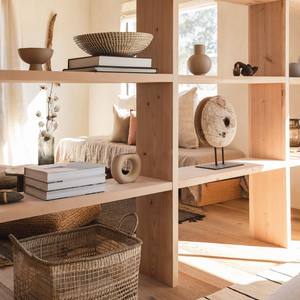 L43 W30 H26cm Seagrass Rectangle Storage Boxes With Handles, <b>Blanket</b> <b>Baskets</b>, Pillow <b>Baskets</b> Rustic Farmhouse Style - Product Image 6