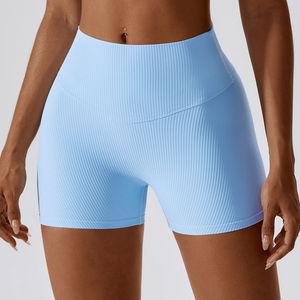 Wholesale High Waisted <b>Women's</b> <b>Biker</b> <b>Shorts</b> Breathable Butt Lift Workout Leggings Scrunch Butt Yoga Logo Stretch Gym <b>Shorts</b> - Product Image 4