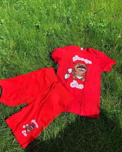 Streetwear avec impression personnalisée du logo, ensemble t-shirt et short décontractés pour homme, ensemble short et t-shirt à manches courtes pour entraînement, deux pièces - Product Image 4