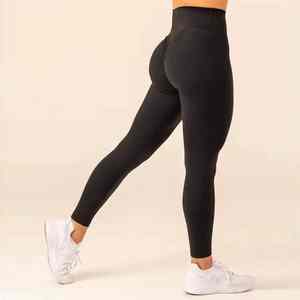 OEM personalizado de 2 piezas de gimnasio conjunto de Bajo cuello en V Sujetador deportivo y medias de yoga Leggings para las mujeres - Product Image 3