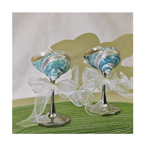 ถ้วยเปลือกหอยแก้วไวน์เปลือกหอยทำด้วยมือที่สวยงามสำหรับตกแต่งงานแต่งงานและใช้เป็นของขวัญ - Product Image 1