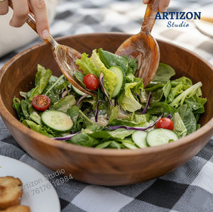 Artizon มีดส้อมจิ้มสลัดแบบด้ามจับทำจากเรซินสำหรับสตูดิโอเครื่องใช้บนโต๊ะอาหารชุดรับประทานอาหารเย็นเตาอบไมโครเวฟปลอดภัย - Product Image 5