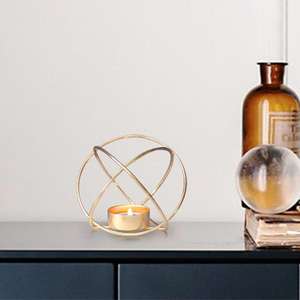 เชิงเทียนโลหะลวดตกแต่งโหลเทียนกรอบเปิดสำหรับตกแต่งบ้านโต๊ะสำเนียง - Product Image 2