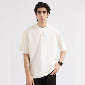 Camiseta estampada blanca para hombre, camiseta con logotipo personalizado de algodón 100% de alta calidad, Camiseta con estampado de hojaldre, camisetas bajas moq de Pakistán para hombre - Product Image 1