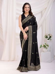 Meilleures ventes Nouveau designer Occasion de fête de mariage Chinnon Silk Saree Fashionable Sarees à vendre aux prix de gros - Product Image 3
