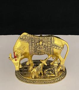 ออกแบบใหม่ทําด้วยมือทองชุบทองเหลืองโลหะวัวลูกวัวเล็กๆกฤษณะสุทธิของขวัญตกแต่งของขวัญสําหรับตกแต่งและ Gifting - Product Image 3