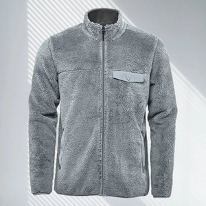 Fashion Custom Color Winter Outdoor <b>Fleece</b> Coat <b>Sherpa</b> Jacket Full Zipper up <b>Sherpa</b> <b>Fleece</b> Jacket for Men - Product Image 1