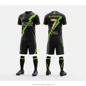 Nouveau design 2026 Maillots de football 100 % polyester solides Kits de football personnalisés pour équipes Séchage rapide Anti-transpiration Imprimé par transfert thermique UPF 50 - Product Image 5