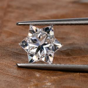 Classic <b>Star</b> Cut Lab Grown Diamond 1.00 Ct Single Diamond For Solitaire Stud Earrings Setting CVD Diamond For Womens Jewelry - Product Image 1