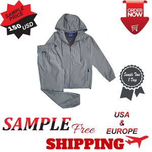 <b>Blank</b> Winter Plus Size Hooded Light <b>Weight</b> Nylon Men's Windbreaker Tracksuit Set Full Customization Wholesale Available Sizes - Product Image 4