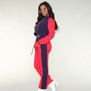 Ensemble de survêtements pour femmes, tenue de mode sur mesure, haut et pantalon à manches longues de l'usine OEM. - Product Image 2