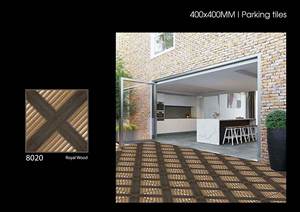 Carreaux de stationnement émaillés en porcelaine modernes élégants 400x400mm antidérapants pour villa extérieure de fabricant indien - Product Image 6
