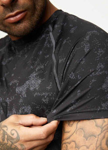 T-shirt ordinaire personnalisé poids lourd surdimensionné pour hommes 100 coton - Product Image 5