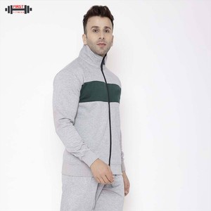 Chándal con capucha de color bloqueado cómodo y elegante para hombre, ropa atlética informal de invierno transpirable de lana de algodón 100% - Product Image 5