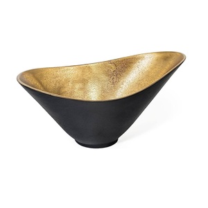 Hot Selling High Quality Decorative Fruit Serving <b>Bowl</b> hand made <b>With</b> golden plating Finishing & Aluminum Metal Stand - Product Image 1
