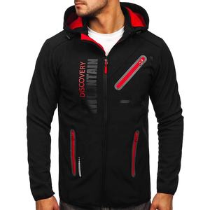 Vestes coupe-vent à coquille souple pour hommes, manteaux imperméables à glissière pour la randonnée, coupe-vent pour le sport et la course à pied Jacek - Product Image 6