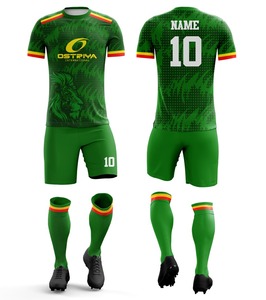 Heat Transfer Printing Breathable Quick Dry Short Sleeve Soccer Wear Sets Made Spandex/Polyester Custom Made Sports Uniform - Product Image 4