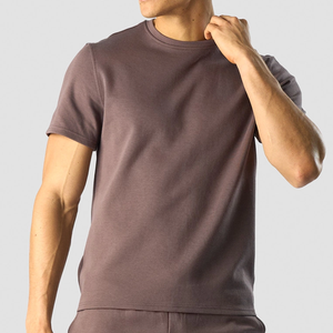 เสื้อยืดออกกำลังกายสำหรับผู้ชายเสื้อยืดออกกำลังกายผ้าฝ้าย100% น้ำหนักเบายืดได้สำหรับออกกำลังกายในยิมของผู้ชาย - Product Image 5