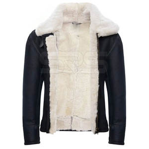 Venta al por mayor último diseño de chaqueta de invierno de los hombres de la mejor calidad de venta superior de los hombres chaqueta de cuero de oveja para la venta en línea - Product Image 2