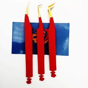 Pinzas de extensión de pestañas personalizables de alta calidad, empuñadura de diamante, mango de estilo CNC, punta de fibra sostenible - Product Image 6