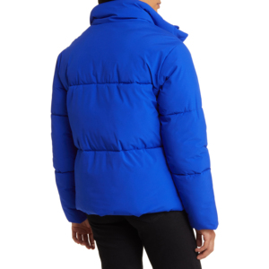 Chaqueta acolchada azul ligera para mujer, chaqueta acolchada de gran tamaño, impermeable, con cremallera, Abrigo acolchado de algodón cálido para invierno - Product Image 3