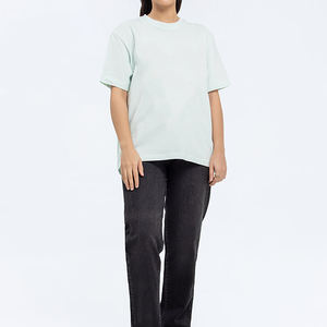 T-shirt à manches courtes 100% coton pour femmes de haute qualité respirant Logo personnalisé meilleur prix XS pour vêtements d'été en gros disponible - Product Image 2