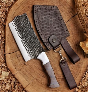 Cuchillo de cocina personalizado para grabado de alimentos con mango de madera hoja de acero al carbono multiusos DIY regalo hecho a mano soporte OEM - Product Image 4