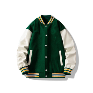 OEM Custom Quality Oversized Yellow <b>Black</b> Color Varsity Jacket Streetwear Embroidery Letterman Jacket for <b>Men</b> - Product Image 5
