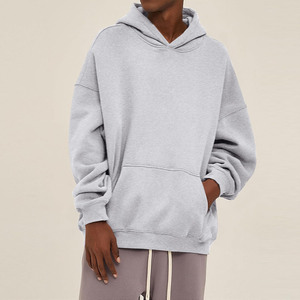 เสื้อสเวตเตอร์มีฮู้ดสำหรับผู้ชายโอเวอร์ไซส์โอเวอร์ไซส์ผ้าฝ้ายแบบหนาโลโก้ตามสั่ง - Product Image 3