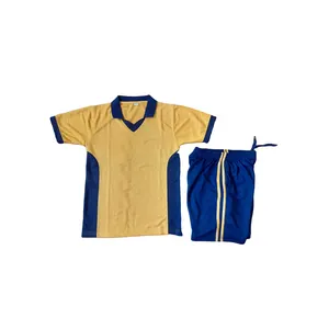 Camisa de futebol infantil de alta qualidade para meninos e meninas, camiseta e shorts, roupa esportiva para futebol