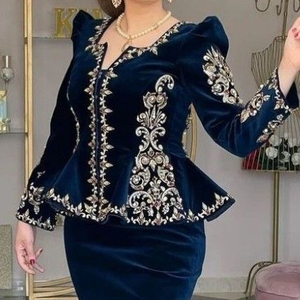 LATEST HEAVY ZARI EMBROIDERY ON STUNNING JACKET WITH EMBELLISH OF CRYSTAL BEADS ,PEARLS,GLASS STONE WORK FOR PARTY-WEAR @ 2022 - Product Image 1