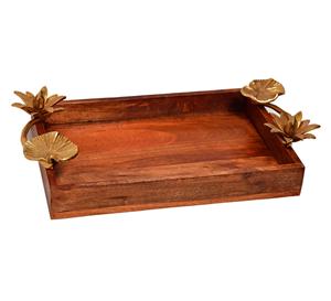 Trois plateaux de service en bois fantaisie joints faits à la main en gros décoratif fantaisie nouvellement à la mode vaisselle de table bol de service en bois - Product Image 2