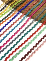 7 mm noir Ric Rac ruban Zig Zag garniture pour vêtement personnalisé Rick Rack garniture Gimp paillettes