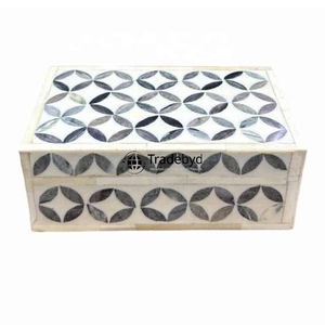 Caja organizadora de joyas con incrustaciones de resina para regalos especiales, decoración elegante y minimalista para el hogar, acento de Tradebyd - Product Image 6