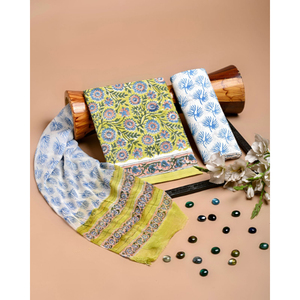 Conjunto de traje de gasa pura con dupatta a juego para fiestas nocturnas Conjunto de traje de dupatta de gasa pura con trabajo hecho a mano fino para bodas - Product Image 1