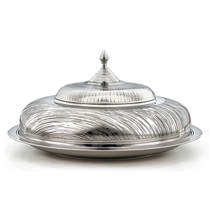 Bandeja decorativa para servir con tapa, vajilla, bandeja para restaurantes, Venta caliente árabe, bandeja brillante plateada de lujo para el hogar, centro de mesa - Product Image 5