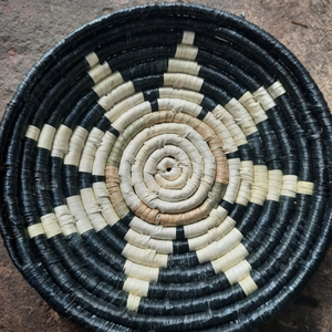 Décoration murale africaine bohème en jonc de mer Panier en bois Farmhouse Boho Wall Hanger Accent Seagrass Hanging Wall Art - Product Image 2