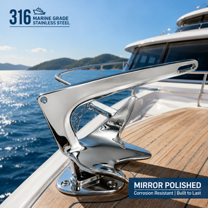 Ancora Bruce in Acciaio Inossidabile 316 ad Alta Forza di Tenuta, Ancora a Artiglio per Imbarcazioni, Accessori Marini per Ormeggio Yacht, Lucidatura a Specchio SS316 - Product Image 1