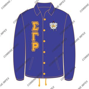 Chaqueta cortavientos ligera ajustada a la moda Primavera con logotipo personalizado para hombre, chaqueta informal de nailon con un solo pecho para entrenador Sigma Gamma Rho - Product Image 5