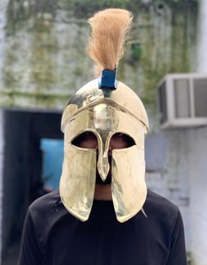 Gladiateur Jouer Spartiate Casque Soldat Bataille Médiévale Costume Cosplay Grec Sparte Ancien Romain Corinthien Acier - Product Image 2