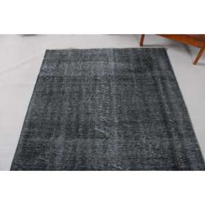 Alfombra de 4.6x9.9 pies, Alfombra Turca Vintage, Alfombra con Estampado Animal en Gris y Blanco - Product Image 5