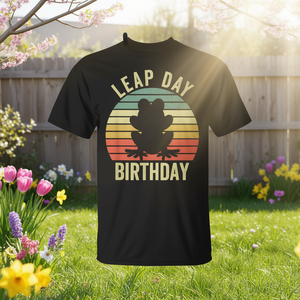 T-shirt vintage grenouille du 29 février de l'année du sauteur, vêtement promotionnel pour anniversaire du Jour du Sauteur avec design unique - Product Image 3