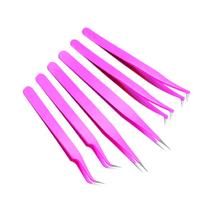 Juego de pinzas para pestañas con etiqueta personalizada de calidad superior de gran oferta, 6 piezas con punta puntiaguda, precio competitivo para instrumentos de belleza - Product Image 3