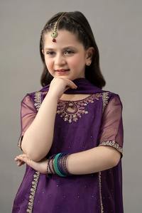 Elegant Pakistani Girls Party Embroidered Formal Lehenga Choli with Lace Overlay Contrast Dupata for Eid Special Festival - Product Image 2